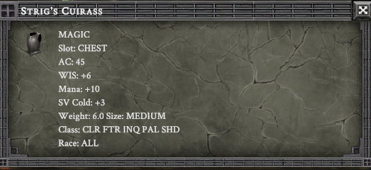 STRIG'S CUIRASS item card